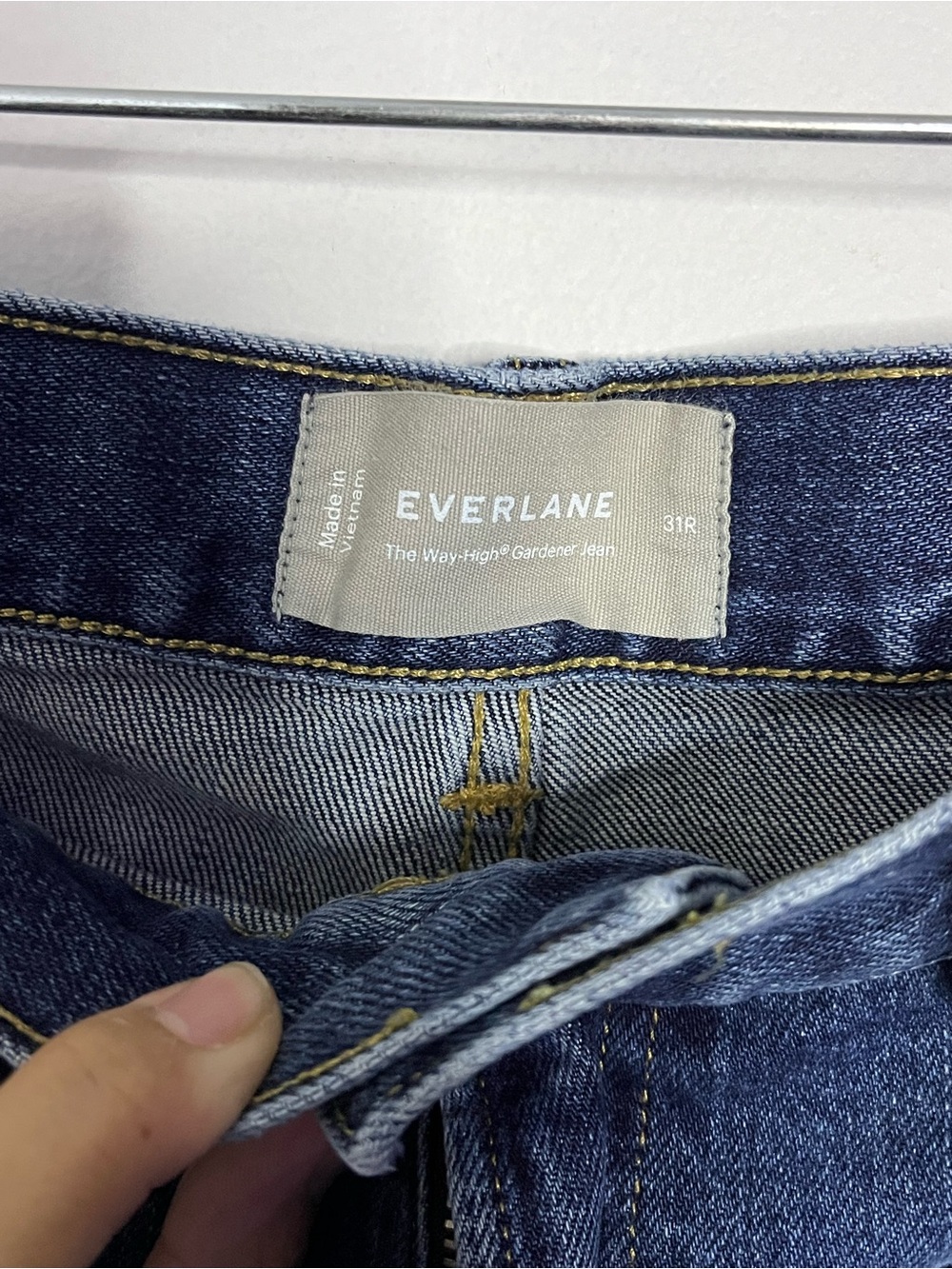 Everlane The Way High Gardener Cropped Jeans in Diamond Stone Blue Size 31 - Picture 11 of 12